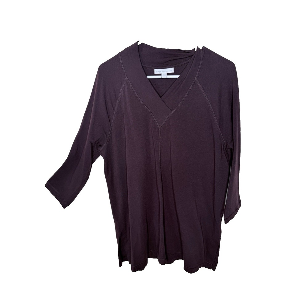 Pure J Jill Top Womens M Purple Affinity French Terry Pima Cotton‎ Blend Soft